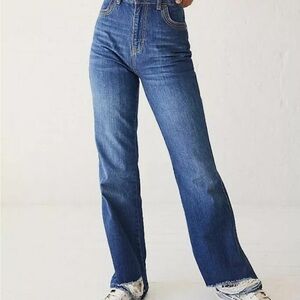 Free People Destroyed field Flare Jeans